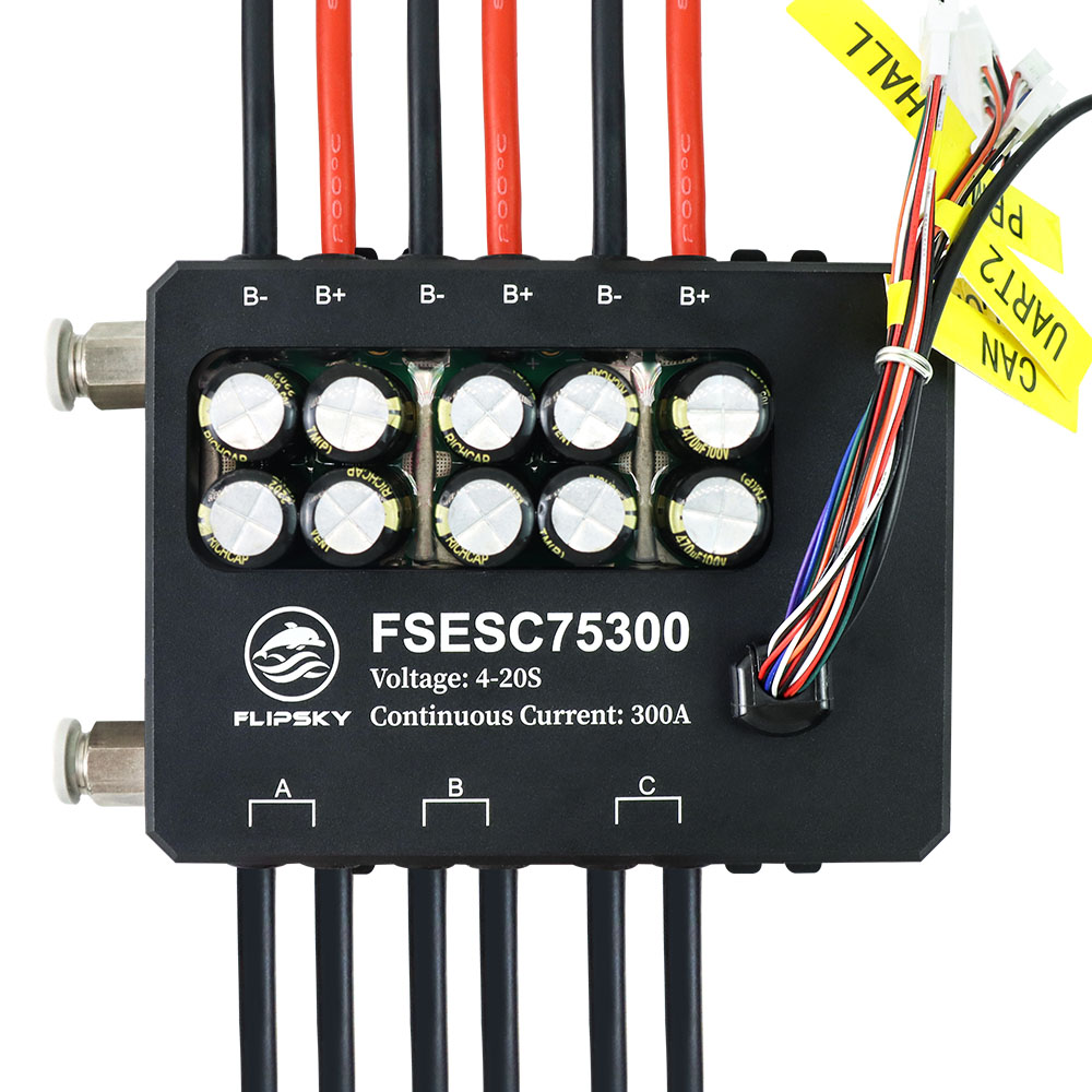 Vesc 75300 High Current Esc - 플립스카이 Fsesc 75300 84v 고전류 350a